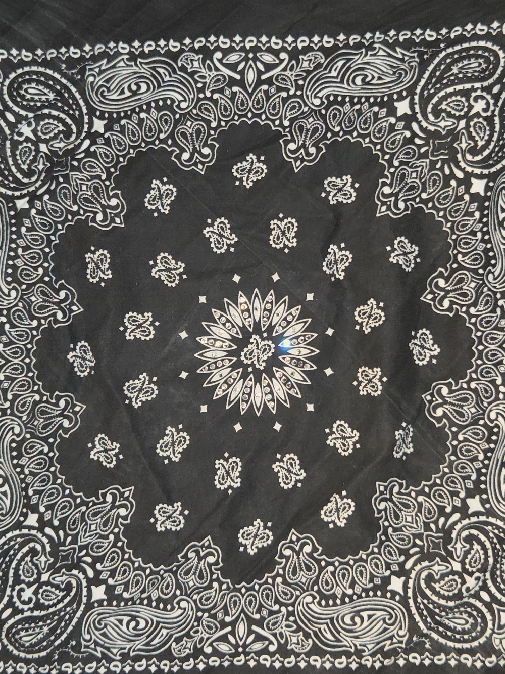 Swarovski crystal Embellished Black Bandana